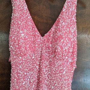 Pink Sequin Party Dress